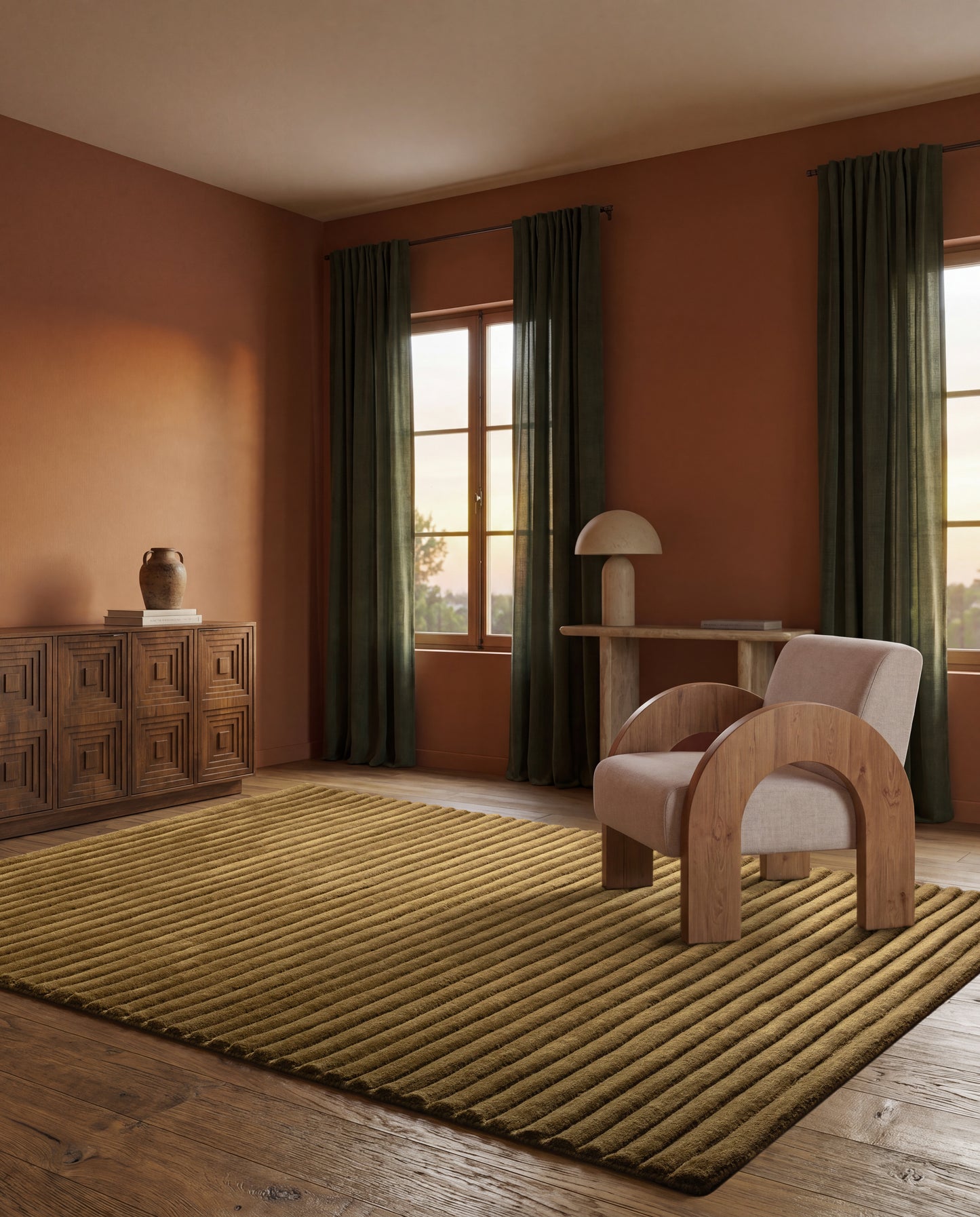 Tapis de salon et chambre en laine NILIE