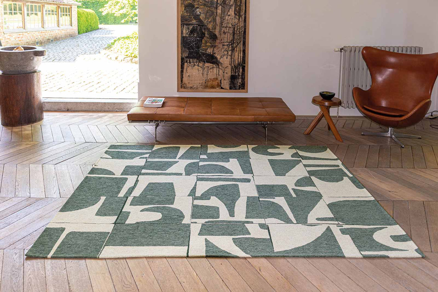 Tapis de salon et chambre tissé plat SCRATCH
