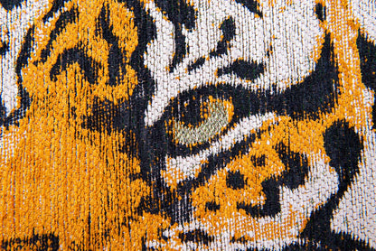 Tapis de salon et chambre tissé plat GREEN TIGER