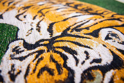 Tapis de salon et chambre tissé plat GREEN TIGER