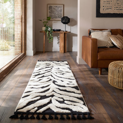 Tapis de salon et couloir tissé plat SAVANE