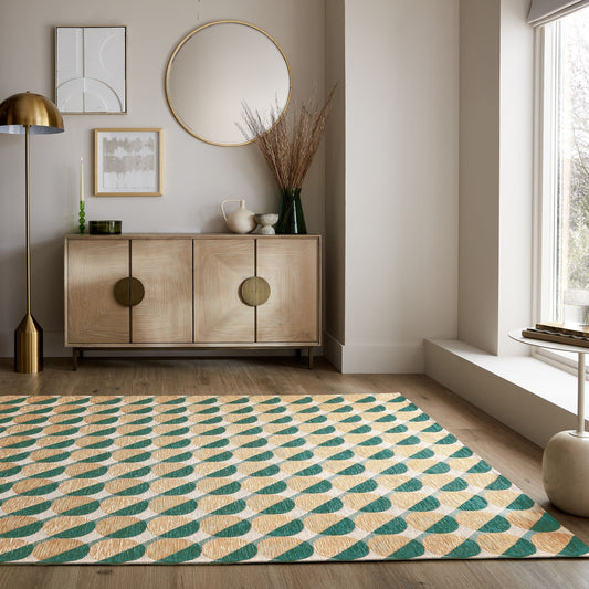 Tapis de salon moderne tissé plat TRIBECA