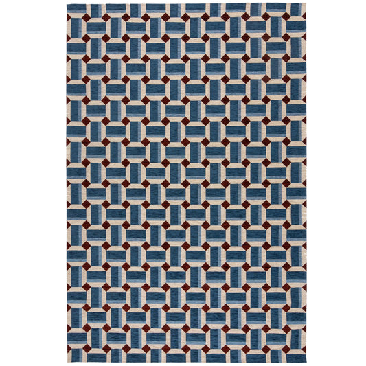 Tapis de salon moderne tissé plat CLINTON