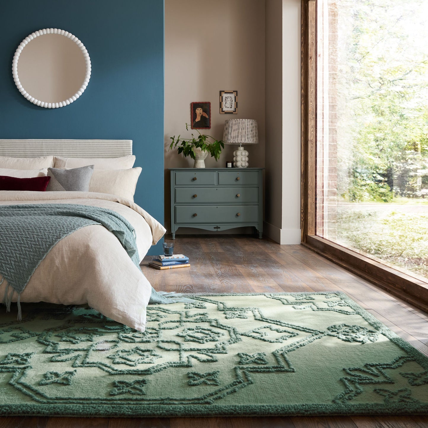 Tapis de salon, chambre et couloir pure laine vintage KAREM