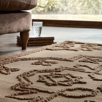 Tapis de salon, chambre et couloir pure laine vintage KAREM