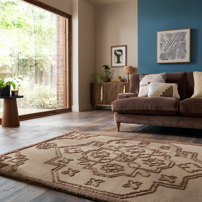 Tapis de salon, chambre et couloir pure laine vintage KAREM