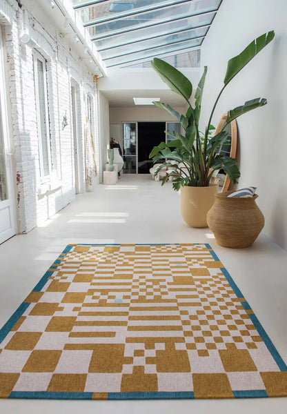 Tapis tissé plat moderne CHECKMATE