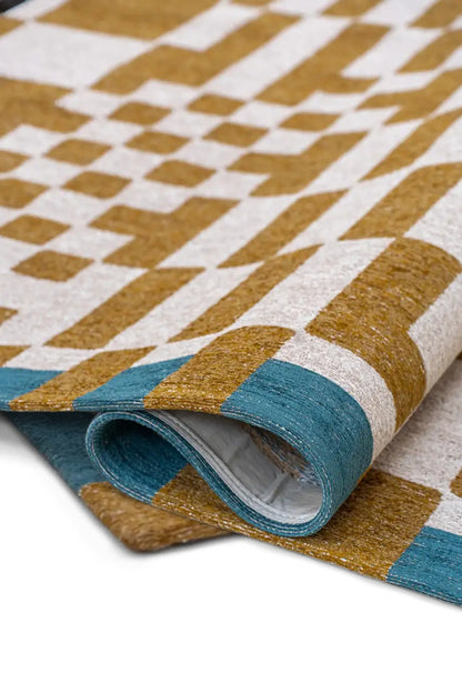 Tapis tissé plat moderne CHECKMATE