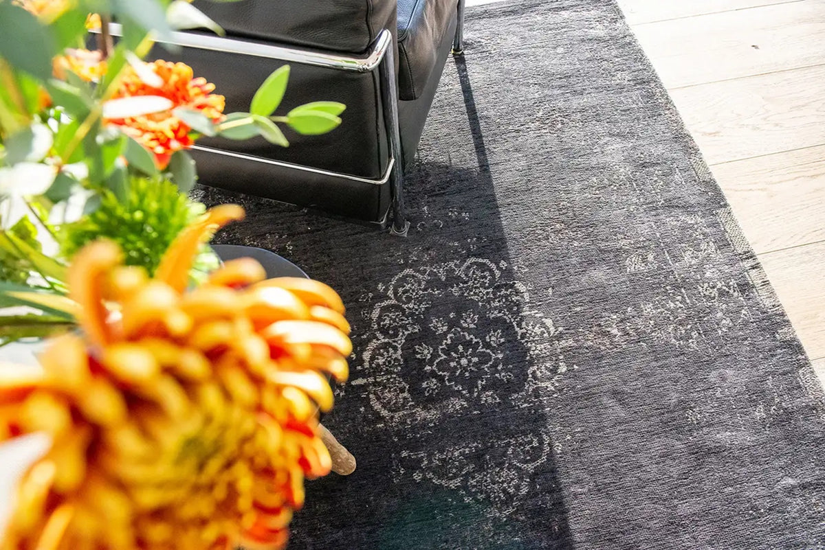 Tapis de salon et chambre tissé plat MEDAILLON