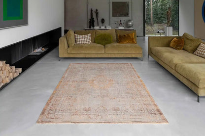 Tapis de salon et chambre tissé plat MEDAILLON