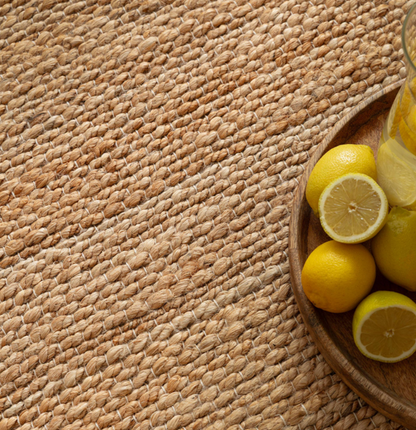 Tapis de salon en jute tissé plat CLARITY