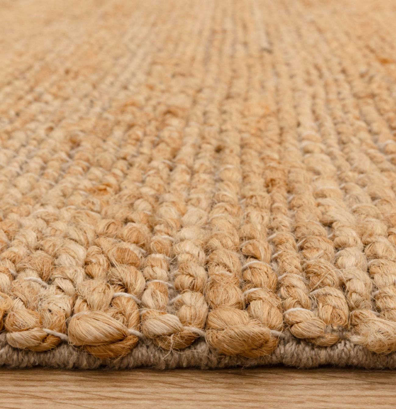 Tapis de salon en jute tissé plat CLARITY