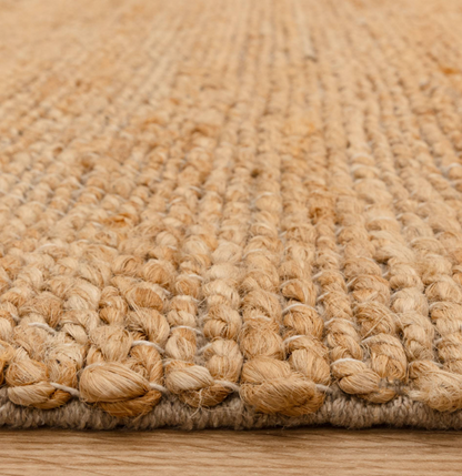 Tapis de salon en jute tissé plat CLARITY