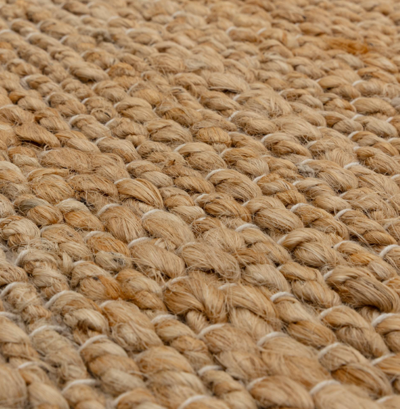 Tapis de salon en jute tissé plat CLARITY