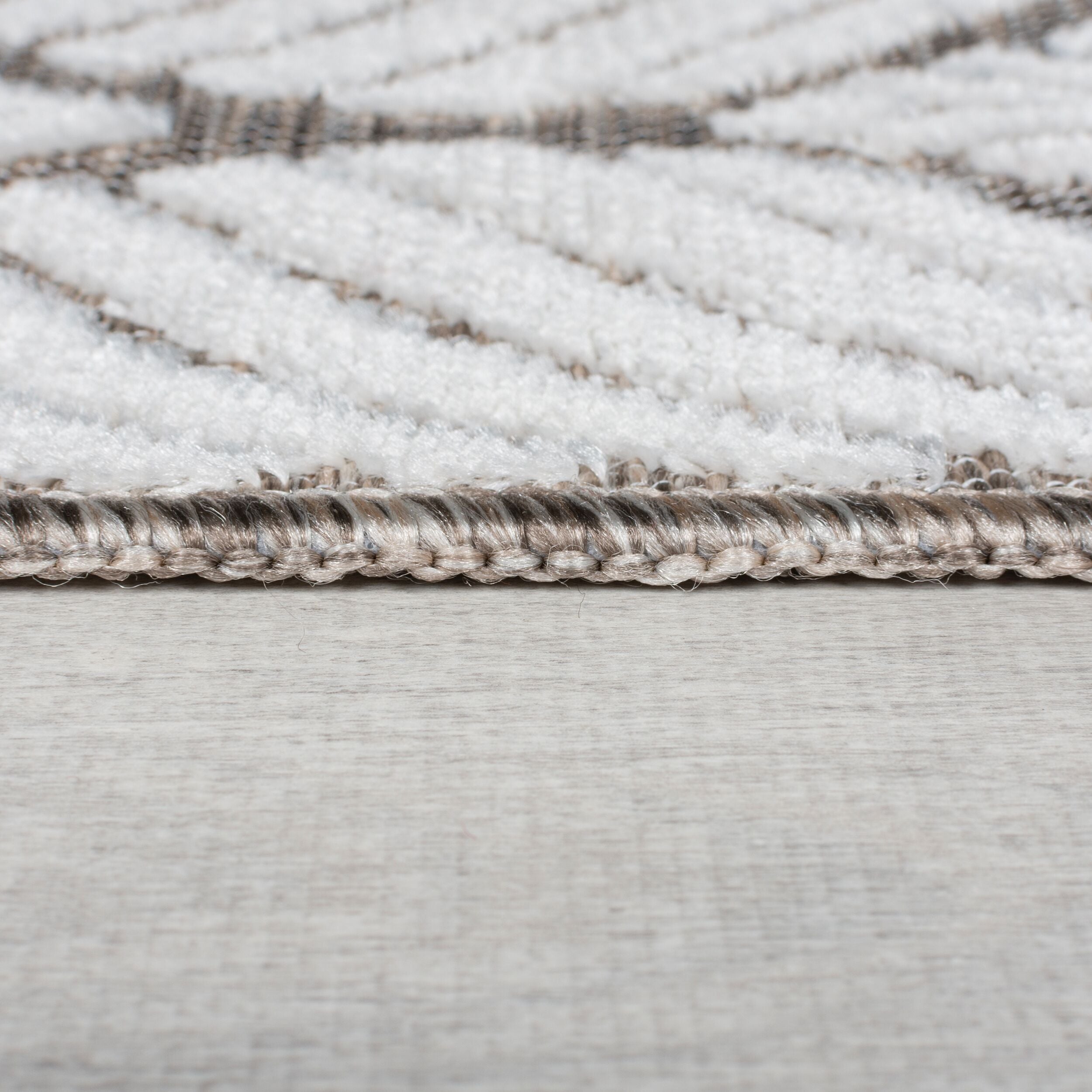 Tapis de salon moderne tissé plat LEAVO