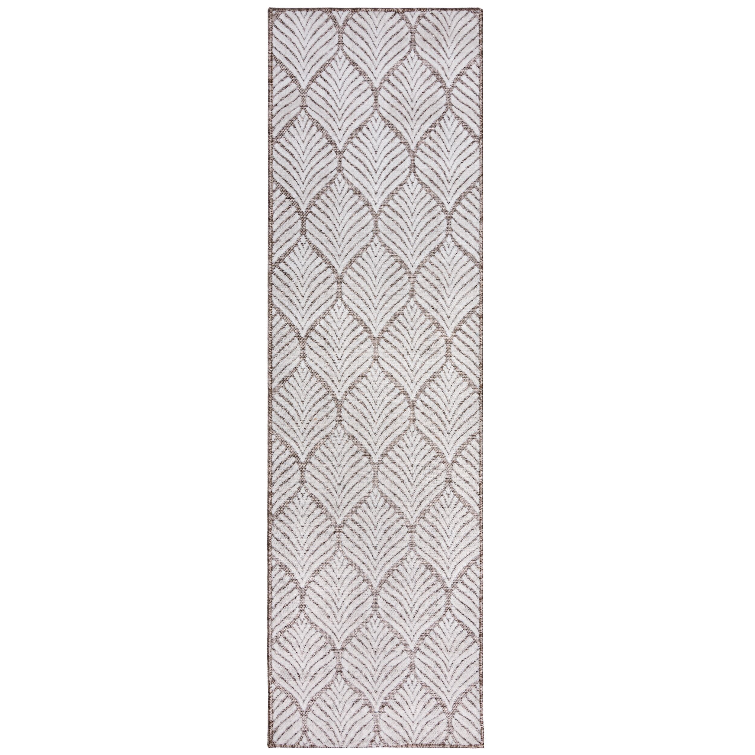 Tapis de salon moderne tissé plat LEAVO