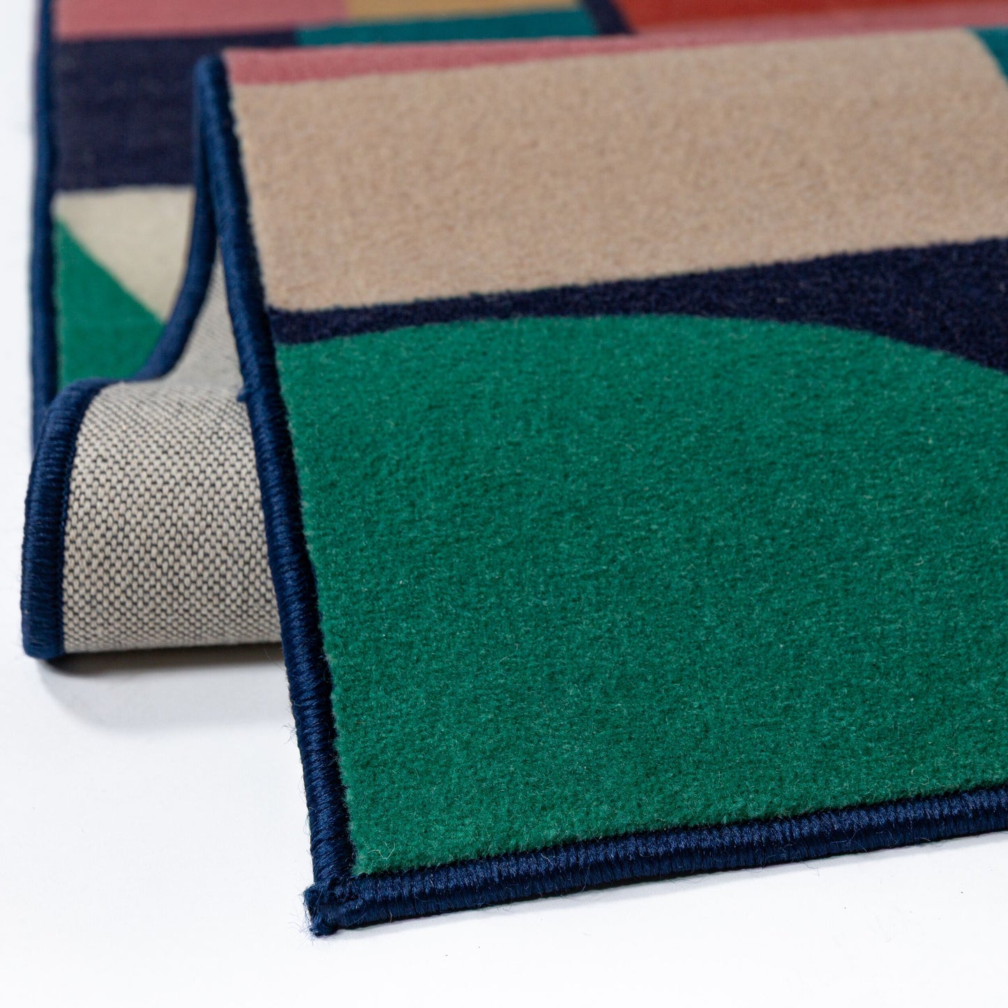 Tapis de salon et couloir tissé plat en laine HODGE