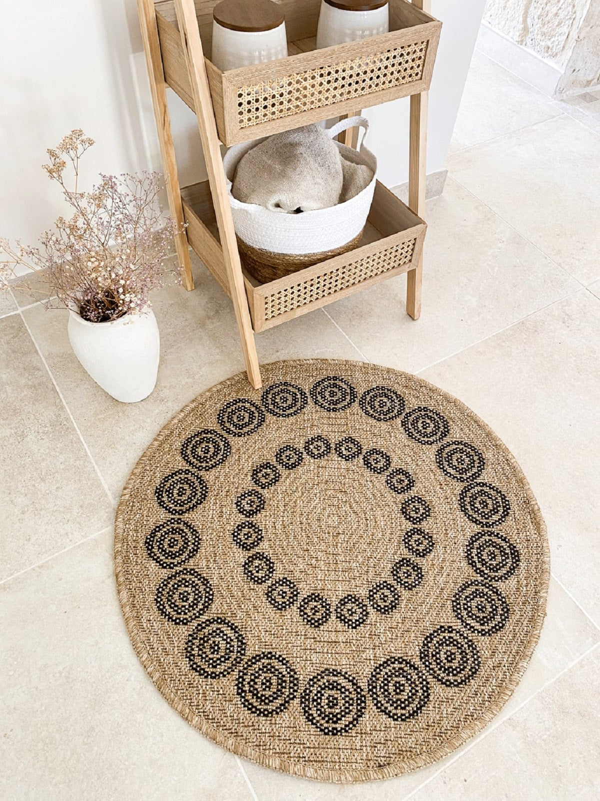 Tapis de salon style jute moderne RODY
