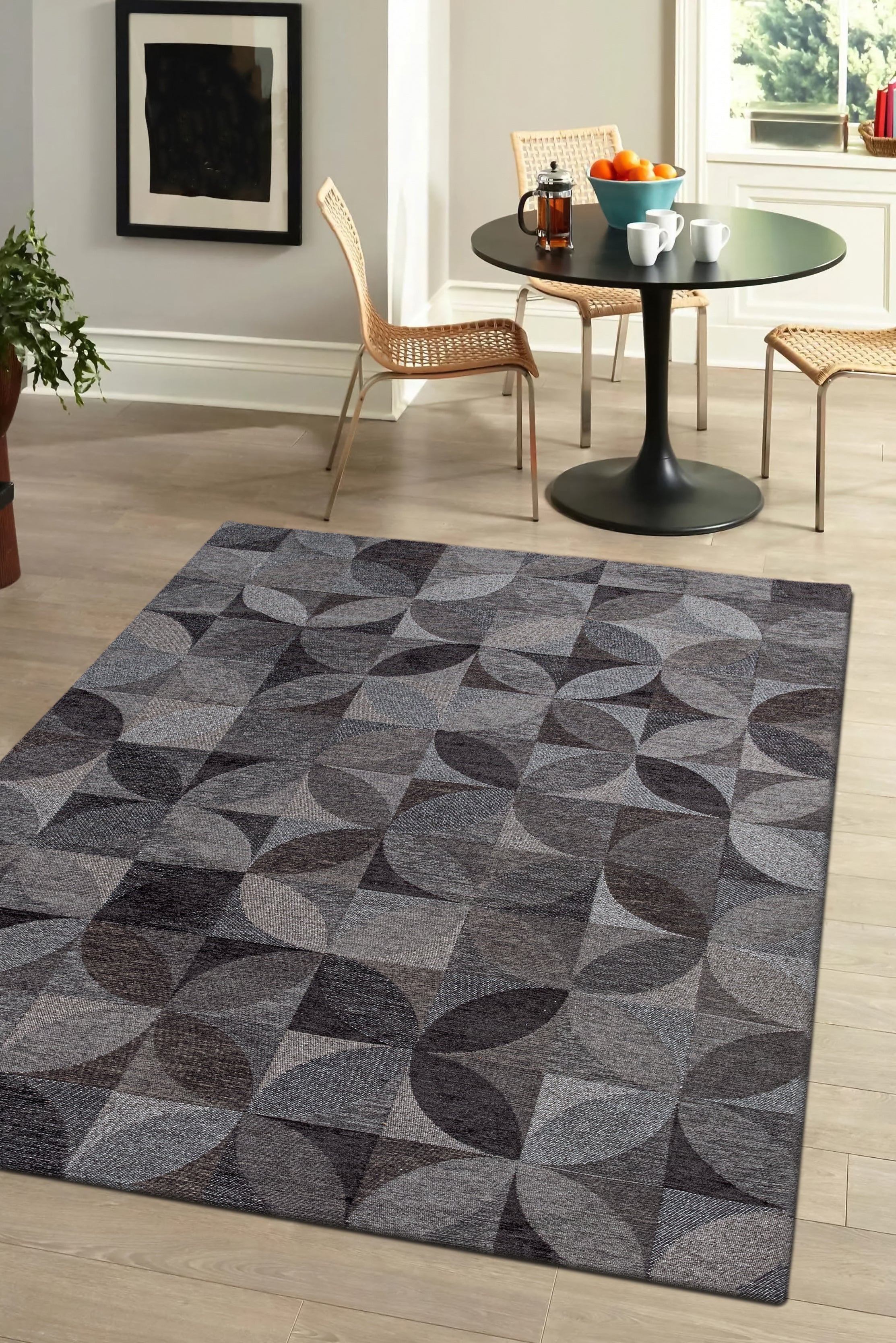 Alfombra moderna de tejido plano para sala de estar ROSEBUD