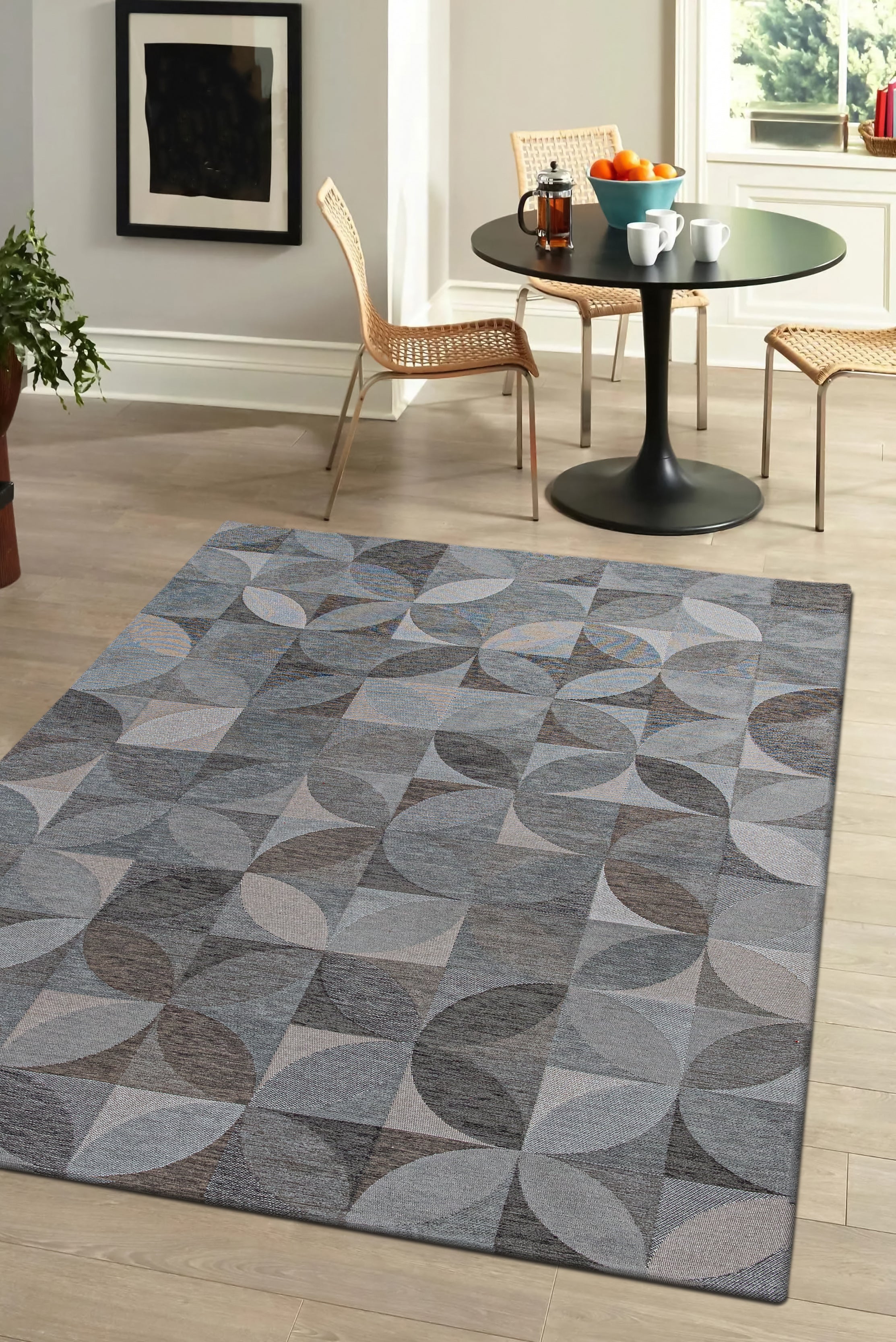 Alfombra moderna de tejido plano para sala de estar ROSEBUD