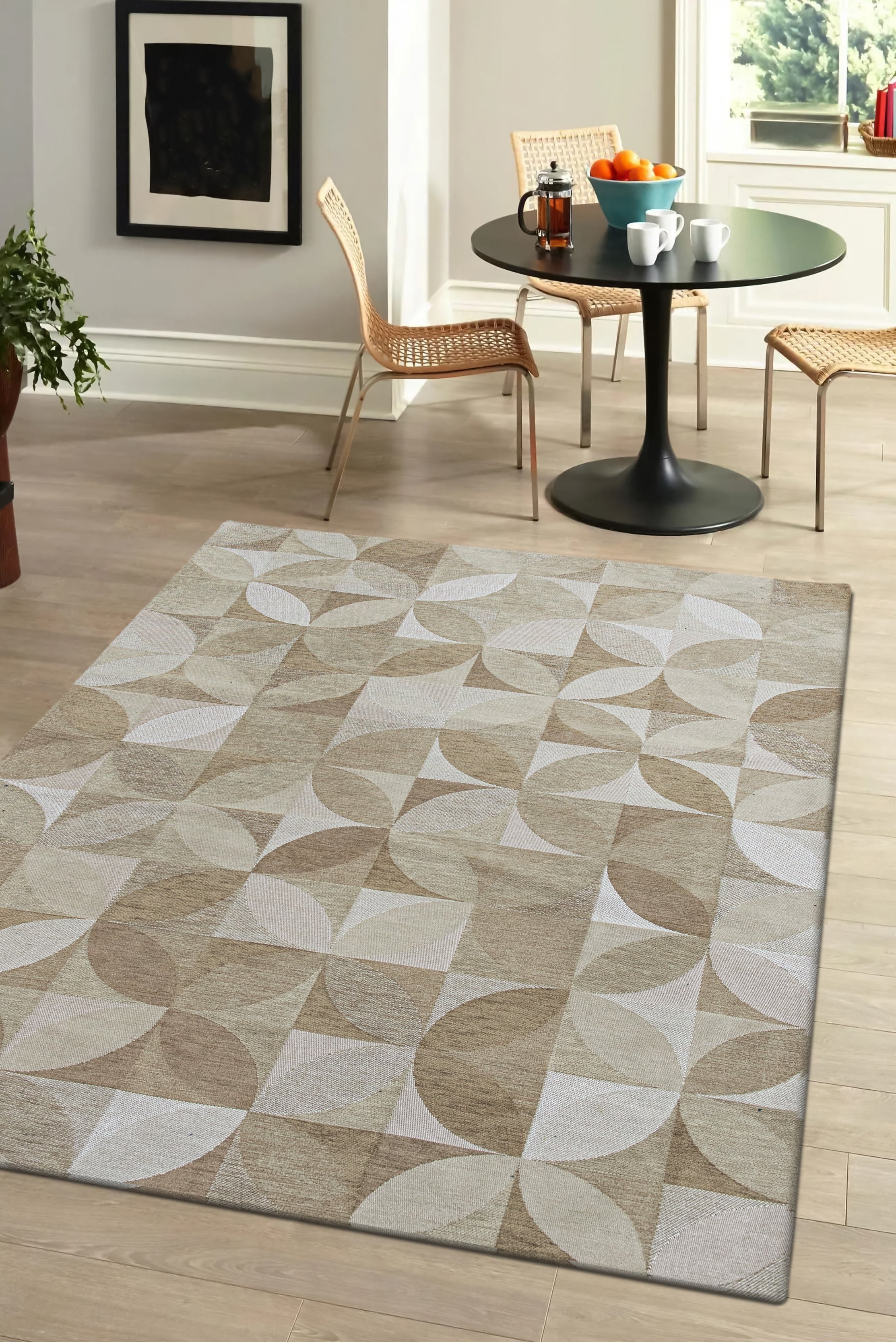 Alfombra moderna de tejido plano para sala de estar ROSEBUD