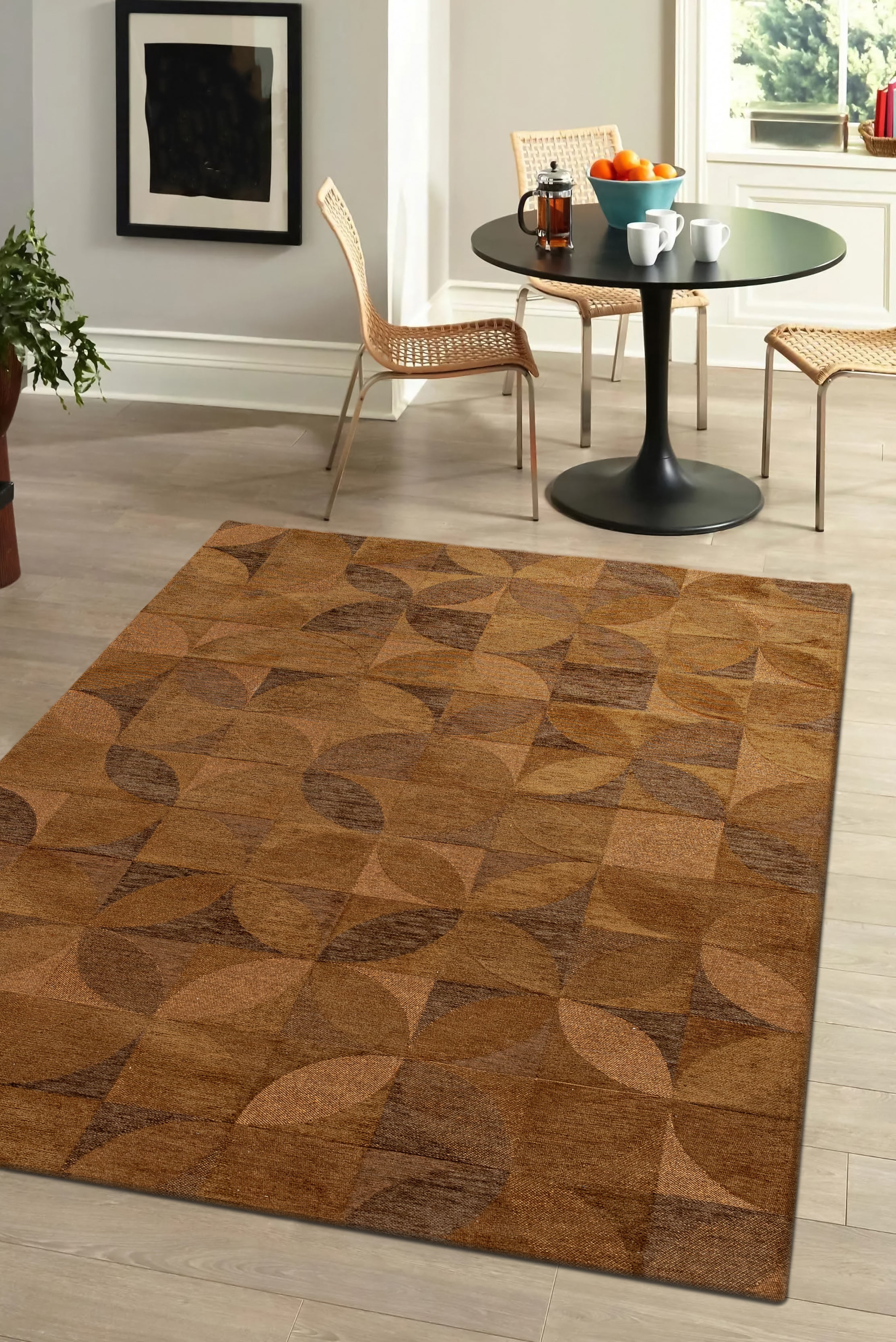 Alfombra moderna de tejido plano para sala de estar ROSEBUD