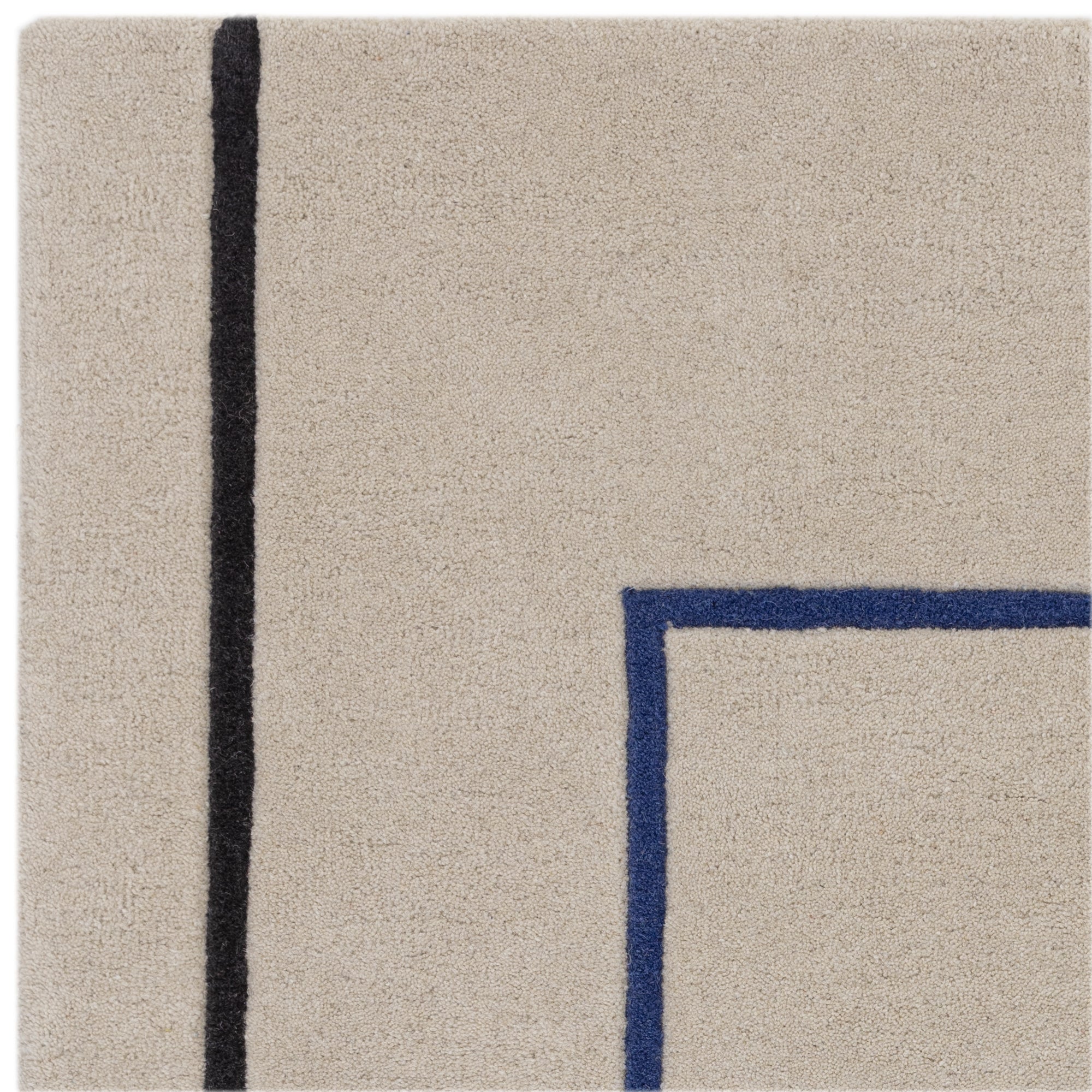 Moderna alfombra de salón de pura lana hecha a mano FRAME 