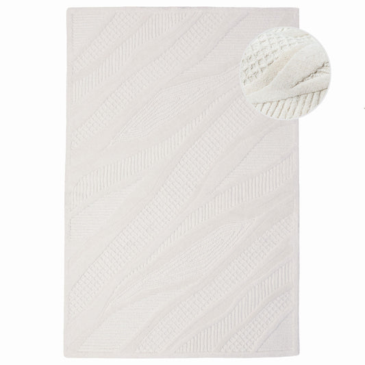 Tapis de salon, chambre et couloir en laine FINY