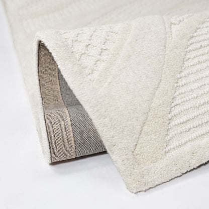 Tapis de salon, chambre et couloir en laine FINY