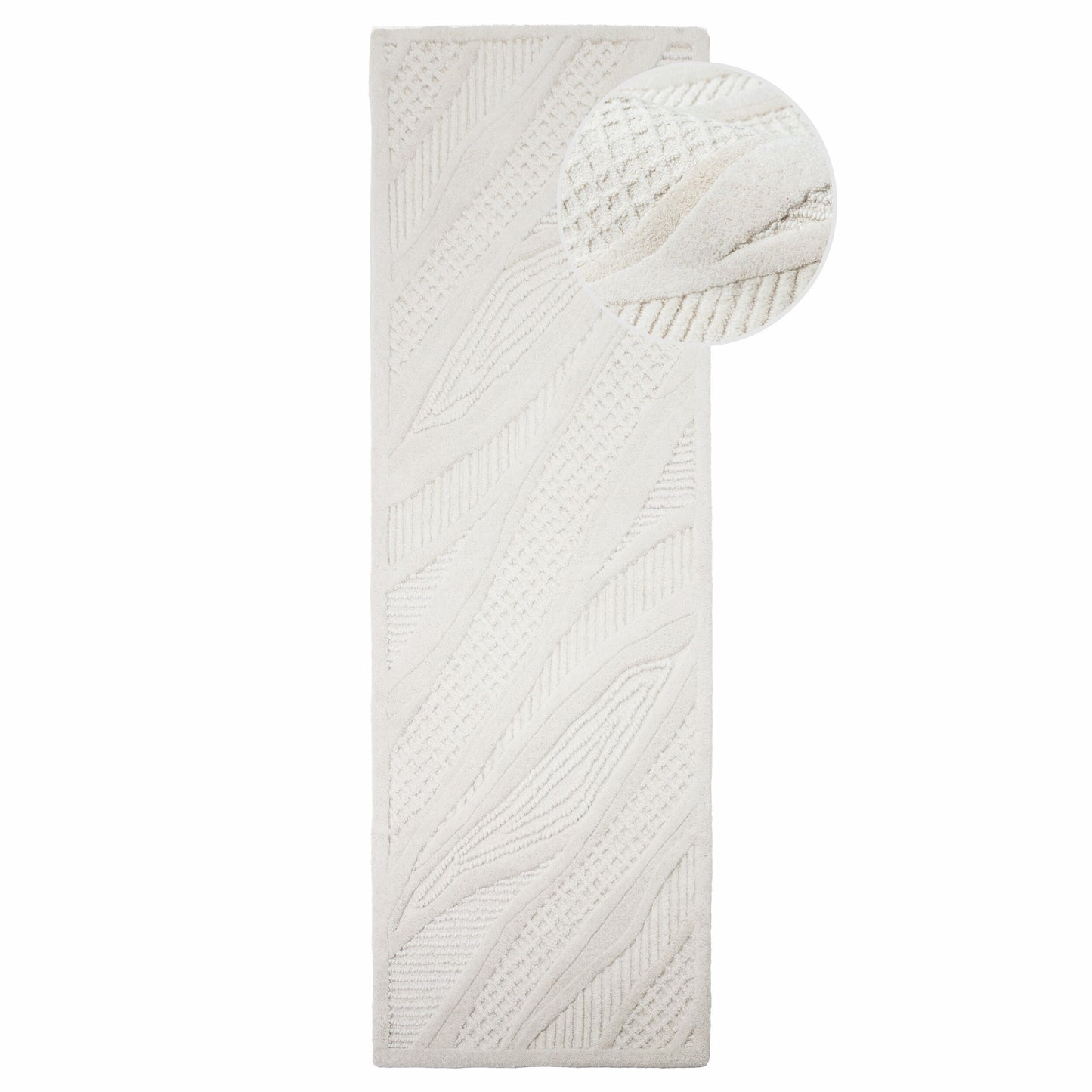 Tapis de salon, chambre et couloir en laine FINY