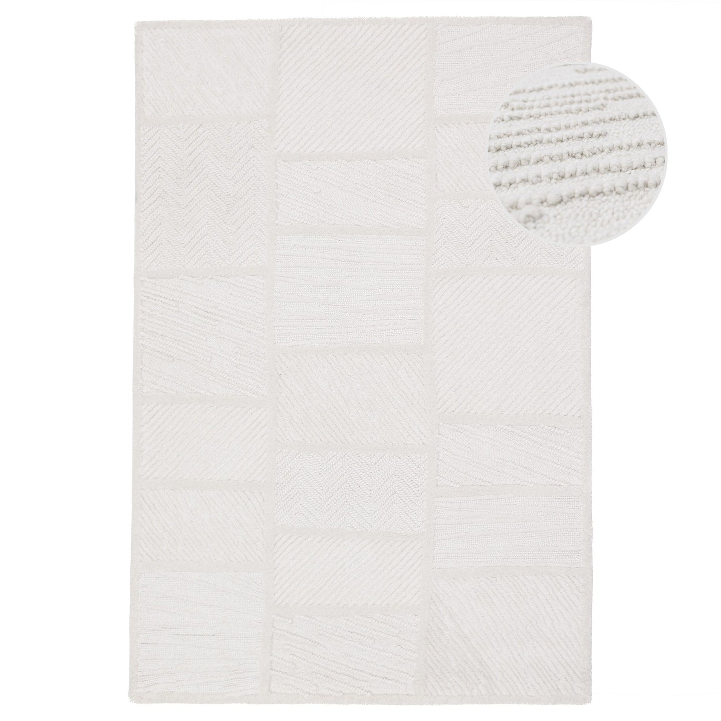 Tapis de salon, chambre et couloir en laine BLOKY