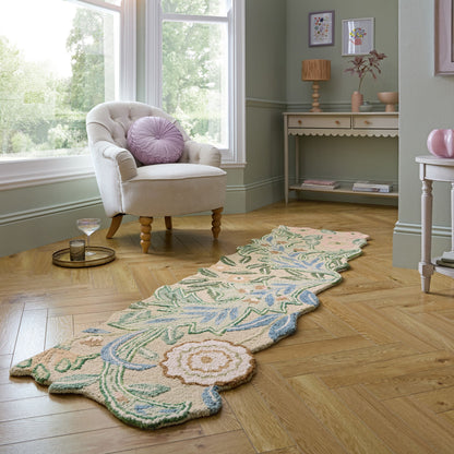 Tapis pure laine floral PANSY