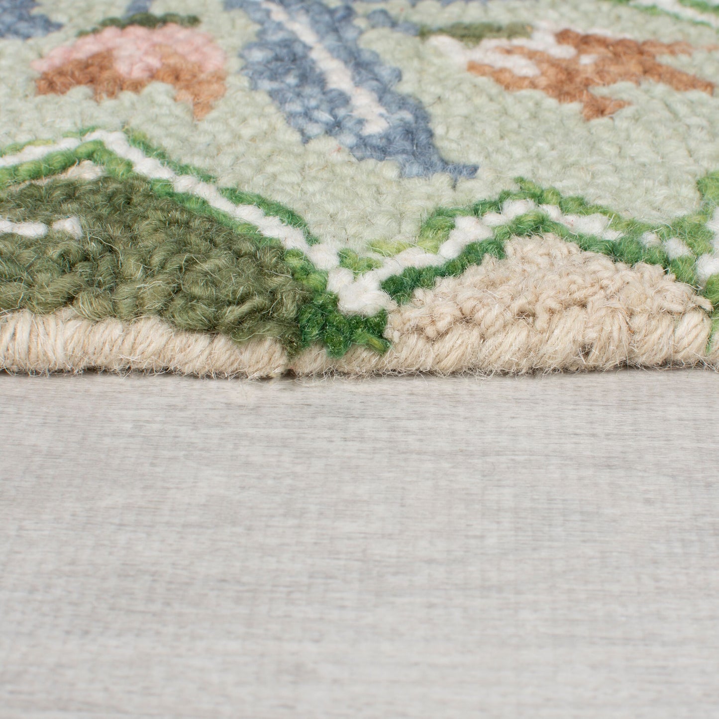 Tapis pure laine floral PANSY