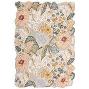 Tapis pure laine floral ZINNIA