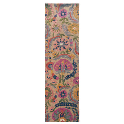 Tapis floral de salon, chambre et couloir pure laine RAMIA