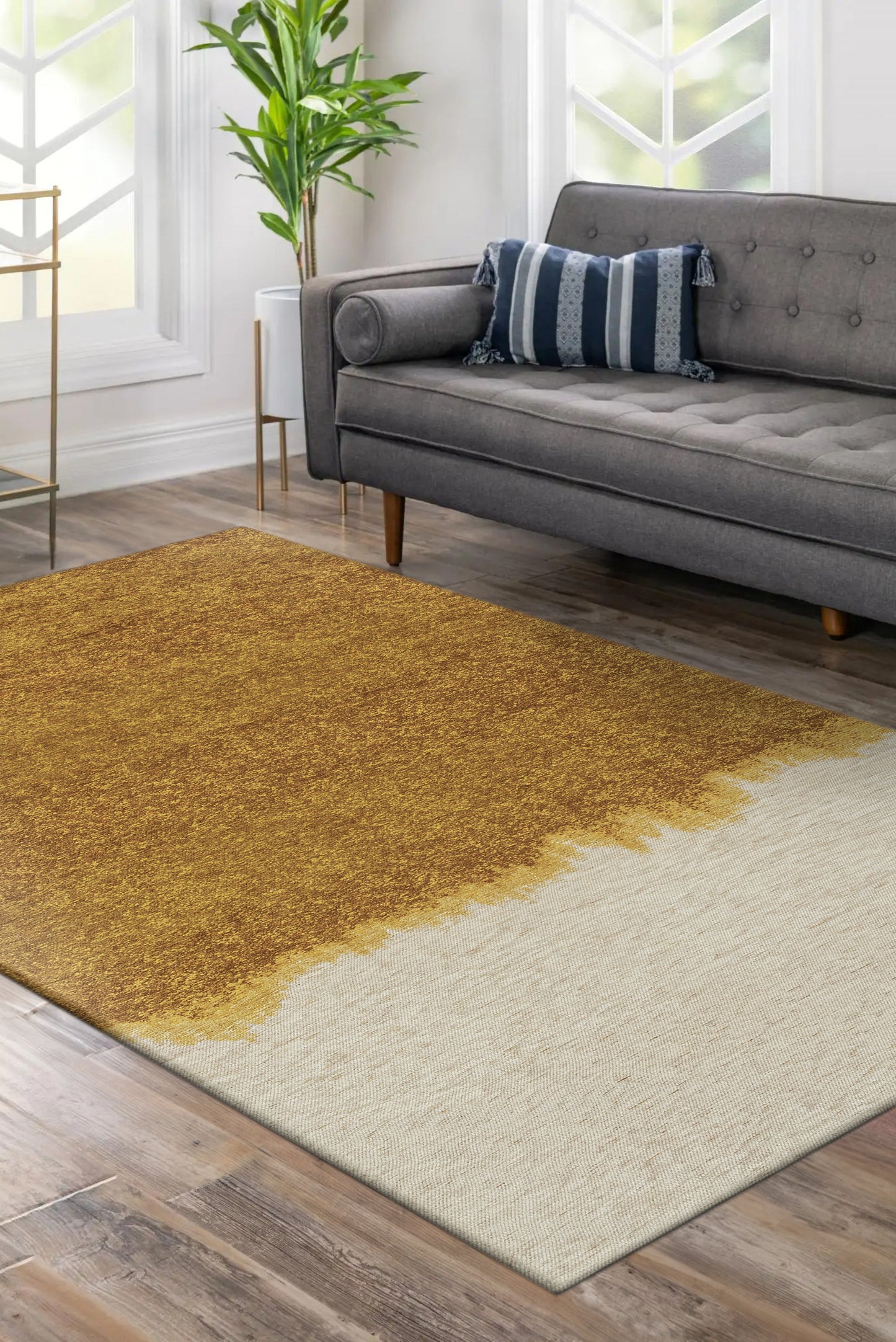 Tapis de salon moderne tissé plat BURST