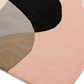 Tapis de salon moderne pure laine PINKY