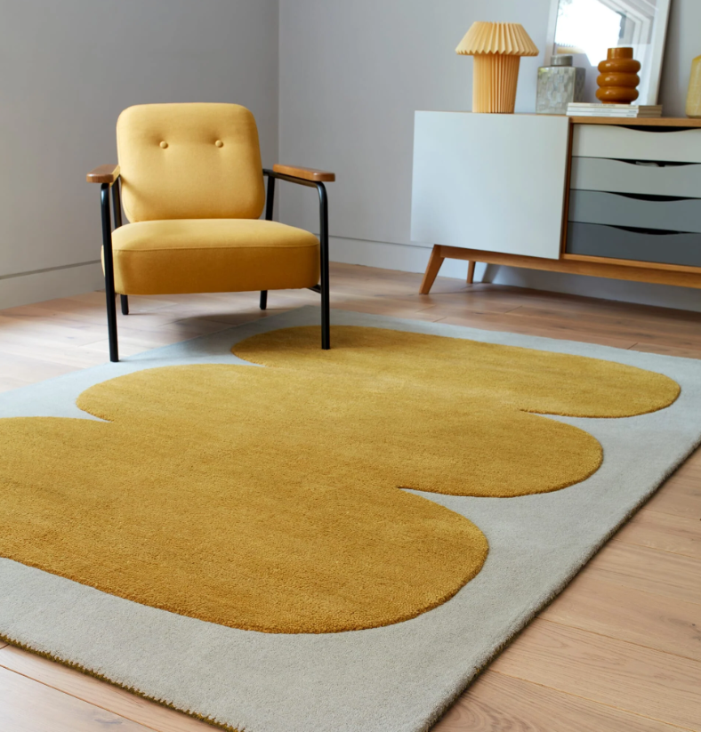 Tapis de salon moderne en laine ALFRESCO