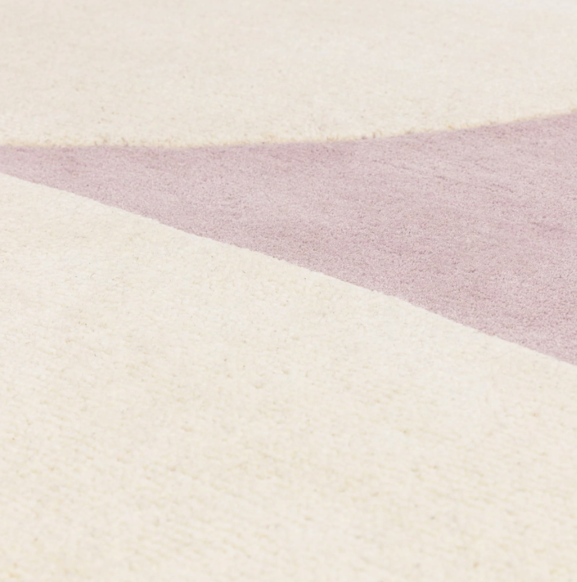 Alfombra moderna de lana con diseño adoquinado para sala de estar