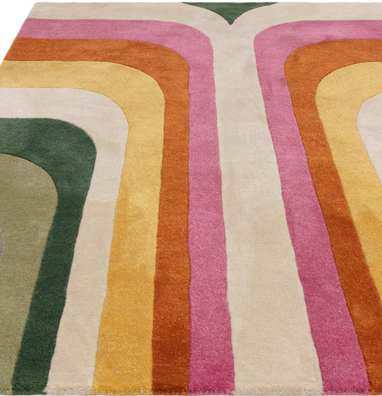 Tapis Designer Faro,Tapis rétro coloré pour Le Salon et la Chambre,Design Moderne et Facile d'entretien,Accents stylés pour Chaque pièce,Acheter en Ligne