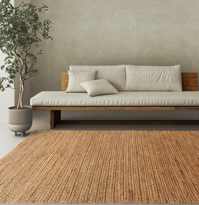NATURA jute living room rug