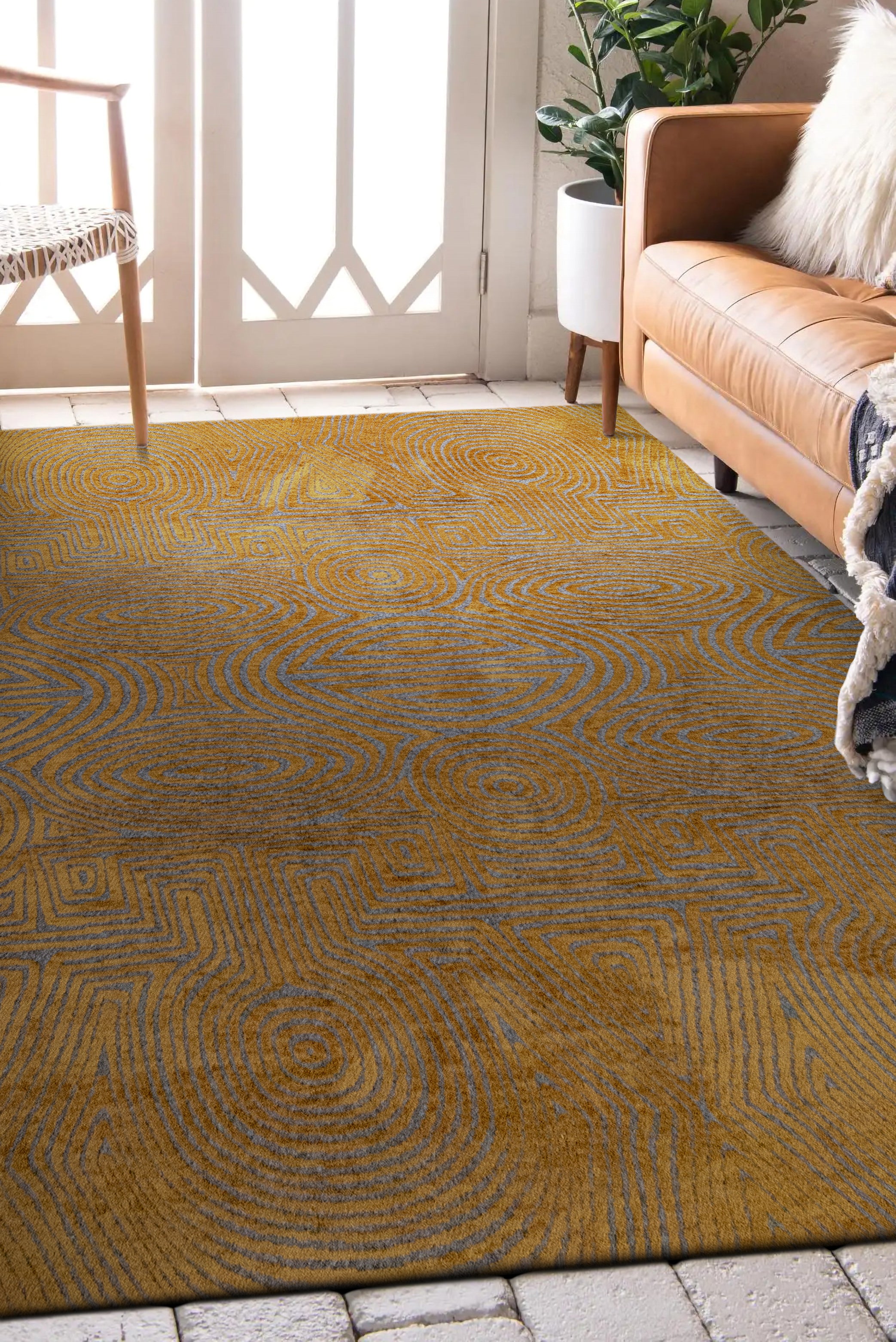 Alfombra moderna de tejido plano para sala de estar HABANERO