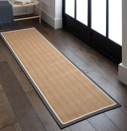 Alfombra moderna de yute DORO para dormitorio y salón 