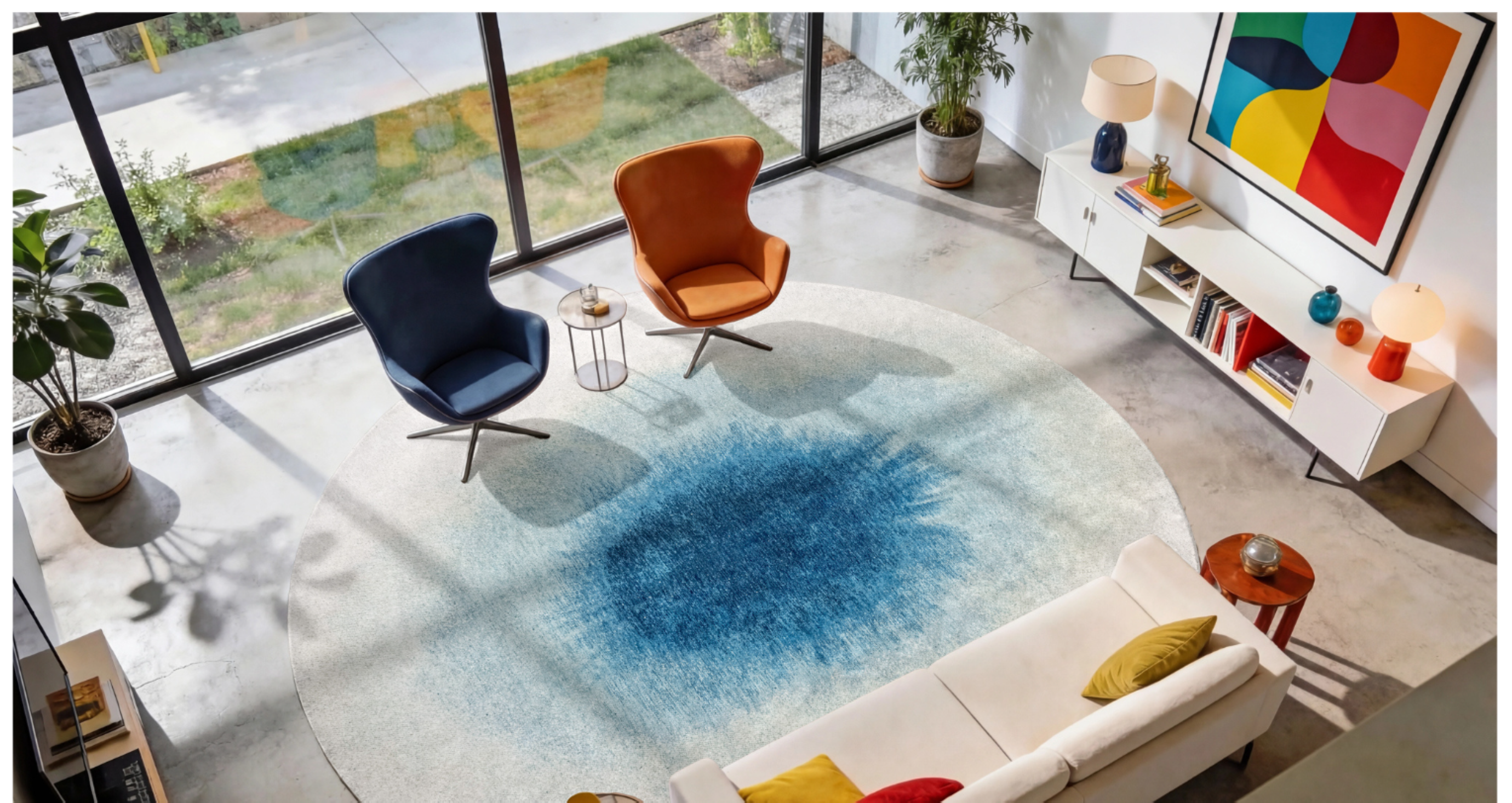 Tapis moderne tissé plat GLOBE