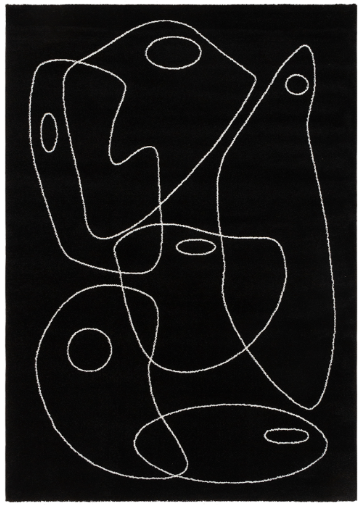 Tapis de salon moderne tissé plat PENNY