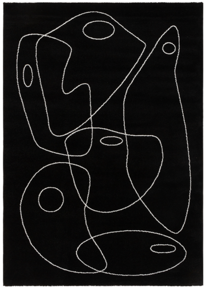 Tapis de salon moderne tissé plat PENNY