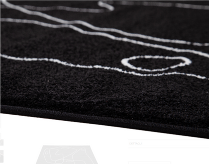 Tapis de salon moderne tissé plat PENNY