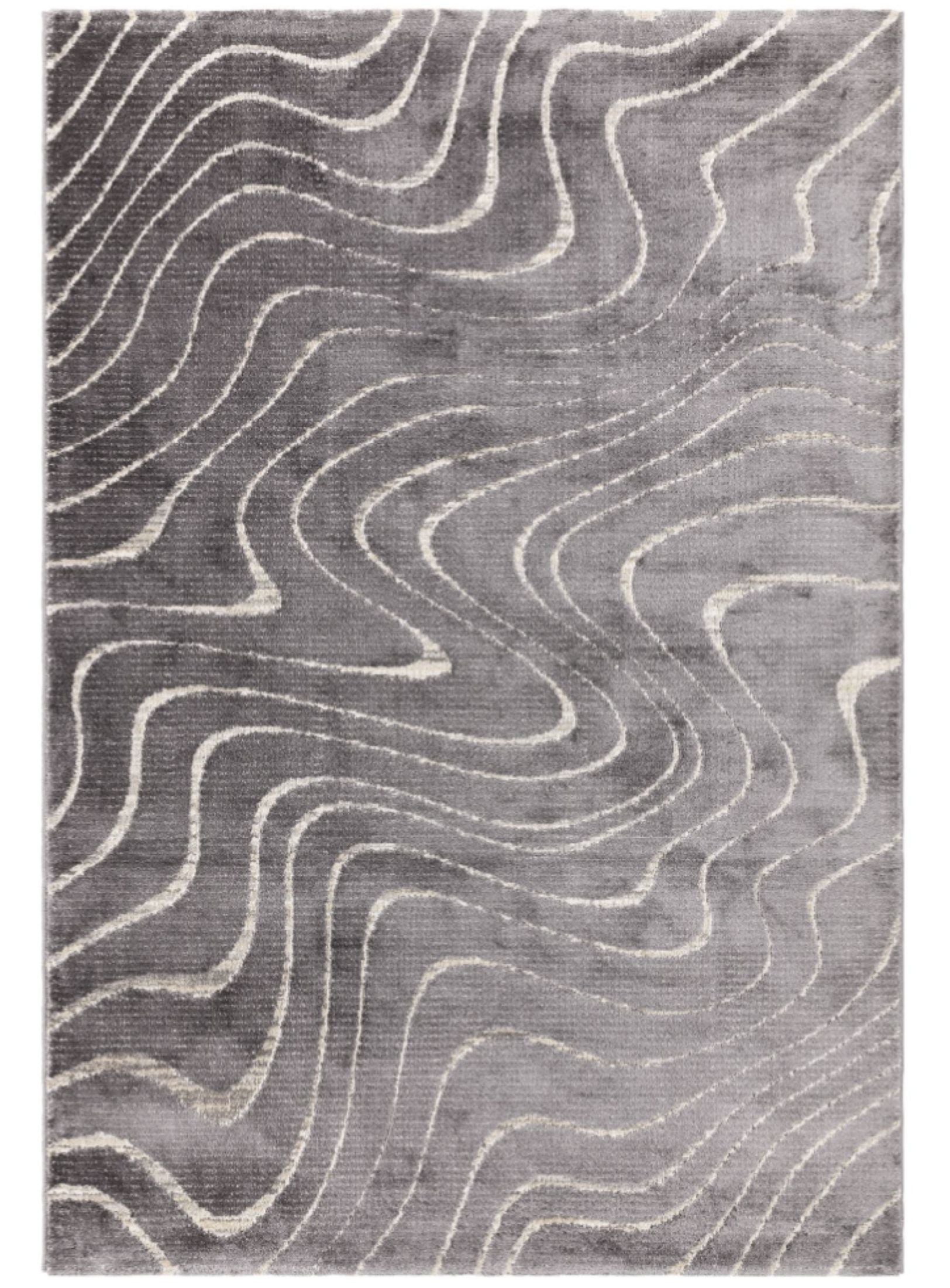 Tapis tissé plat moderne WAVES