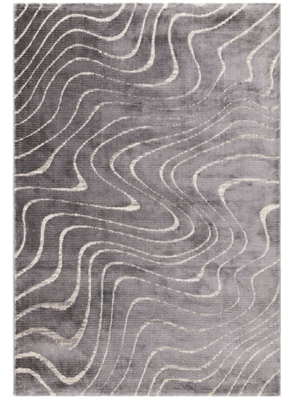 Tapis tissé plat moderne WAVES