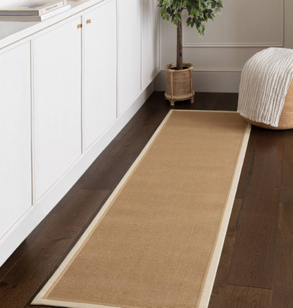 Alfombra moderna de yute DORO para dormitorio y salón 